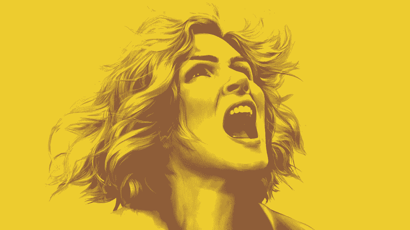 Pluribus key art showing Carol yelling